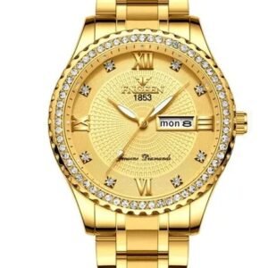 Gold Quartz Men's Watch
