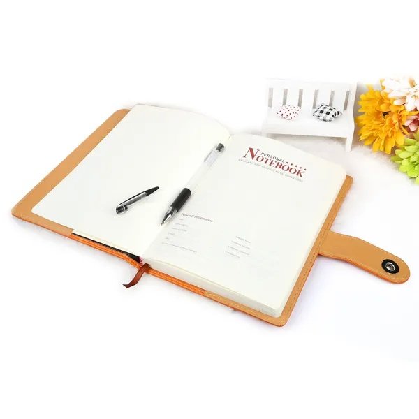 PU Leather Cover Notebook Memopad With Calendar World Map And Silk Ribbon - Image 4