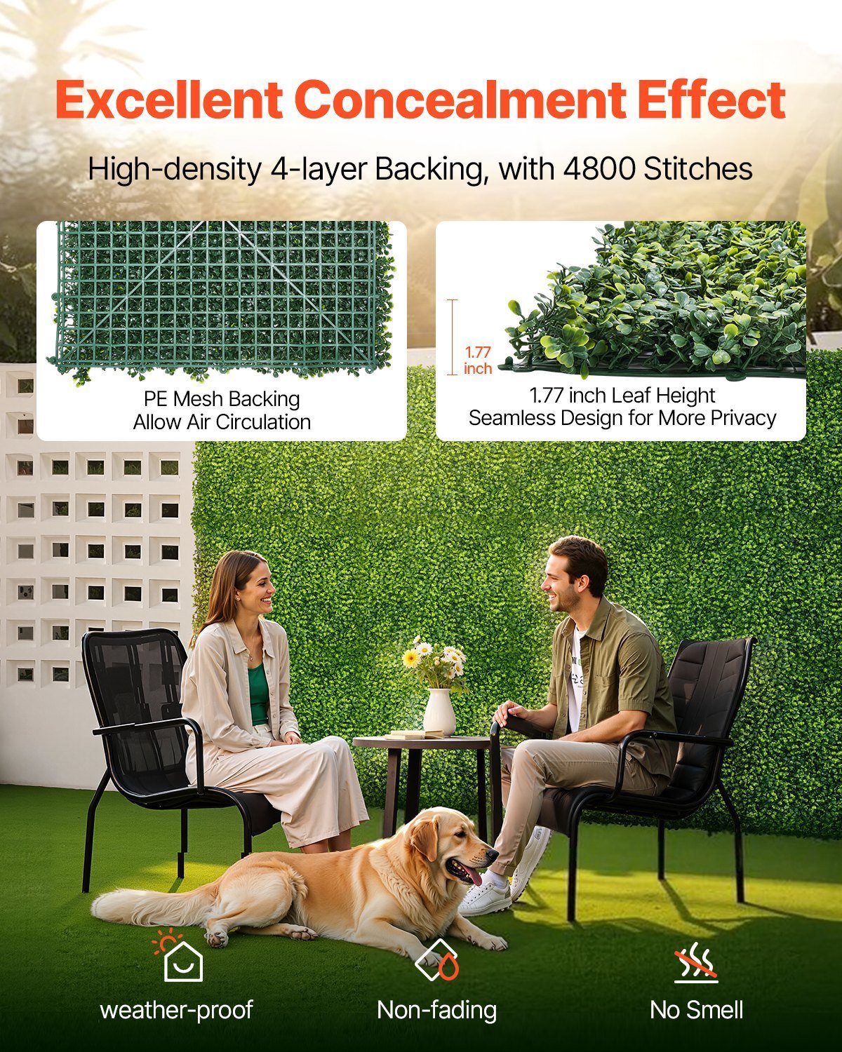 Artificial Grass Wall Panels 40 X 120 In Milan Grass Greenery For Decor Privacy - Image 3