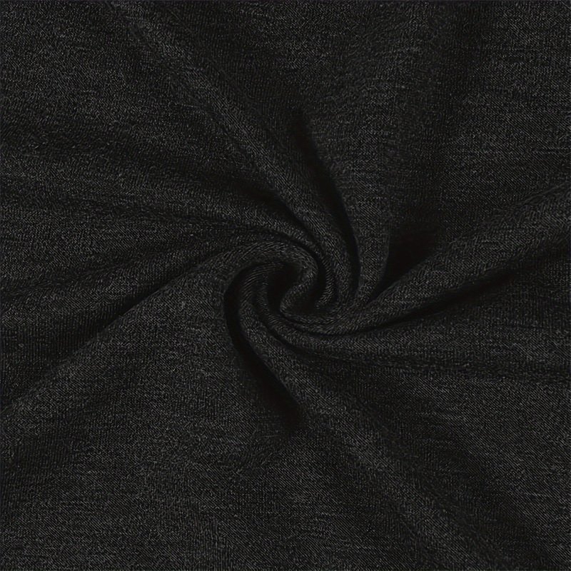 Women's Black Round Neck Slogan Print T-Shirt - Casual Short Sleeve Tee - Image 3