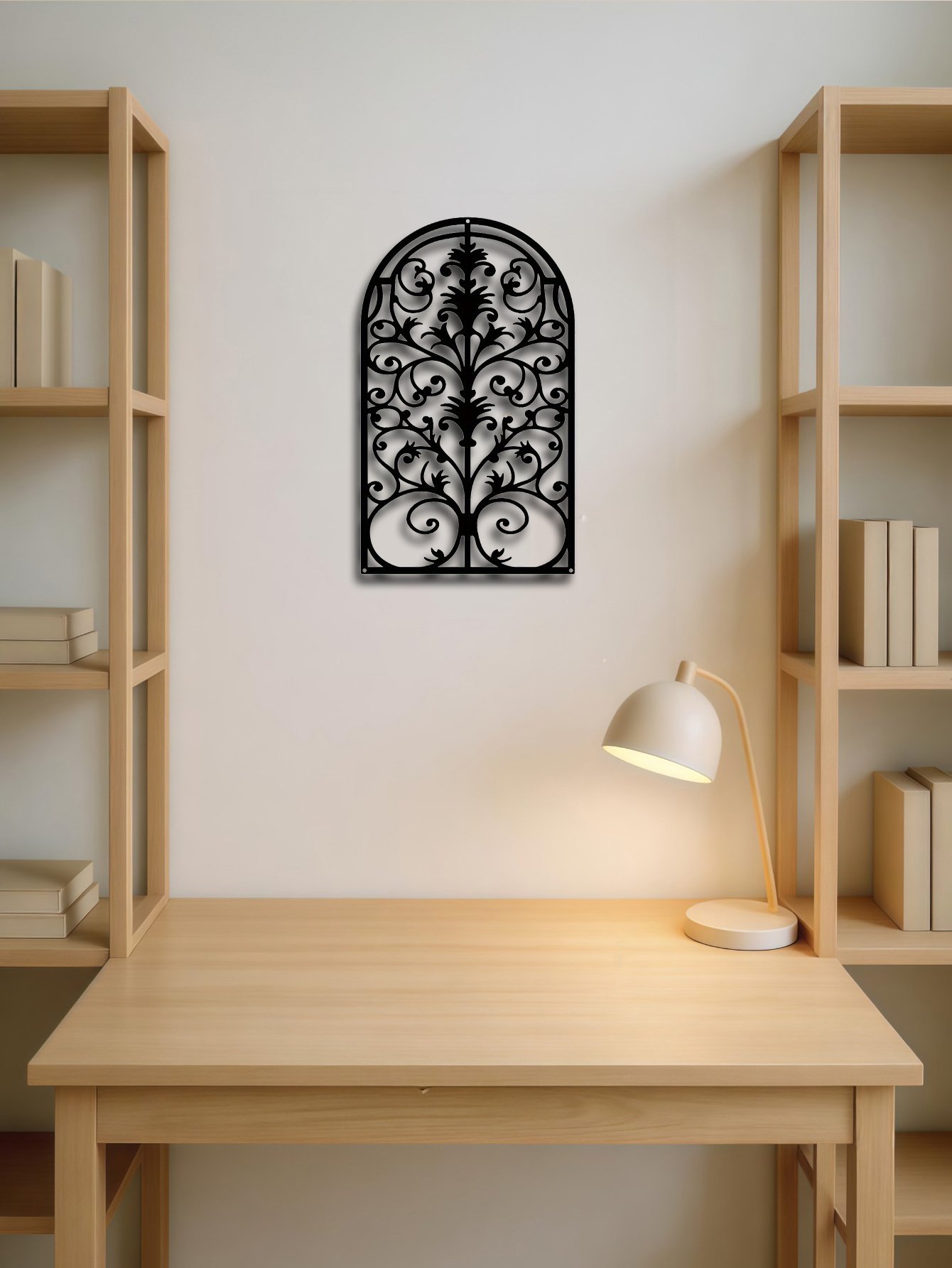 Vintage Ornate Metal Window Frame Wall Decor,Rustic Baroque Gothic Wall Art