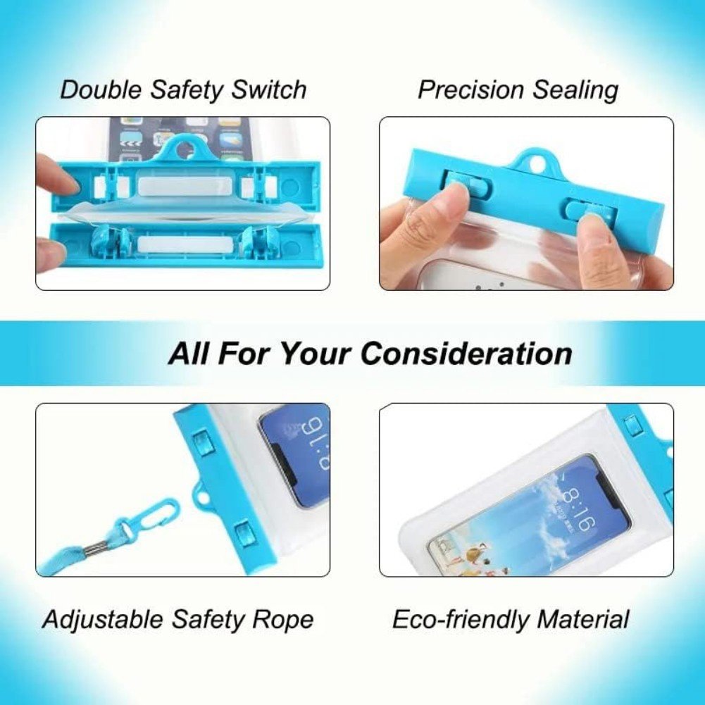 2 Packs Waterproof Phone Pouch For Drifting Diving Swimming, Underwater Dry Bag Case Cover For Phone - Image 9
