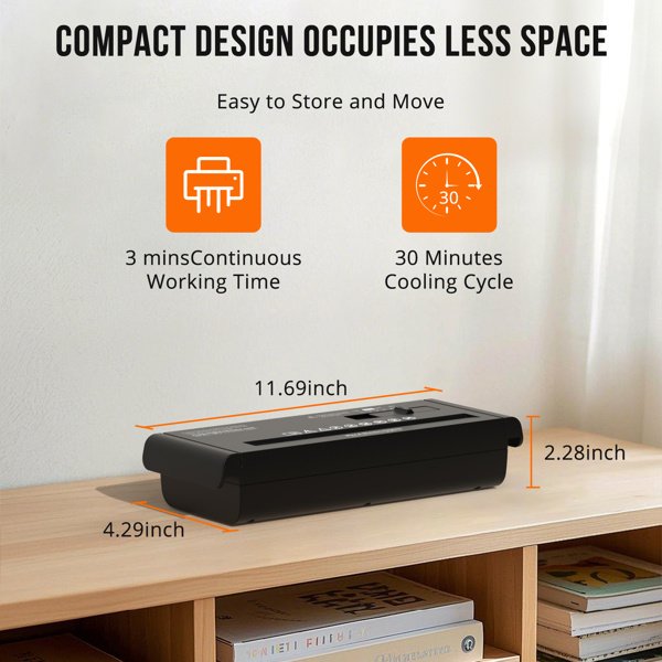 Small Home Paper Shredder, 6-page Strip-cut Shredder - Basketless Design, Portable Shredder, Featuring A Retractable Arm Design And Overheat Protection, Suitable For Home Office Use. - Image 8