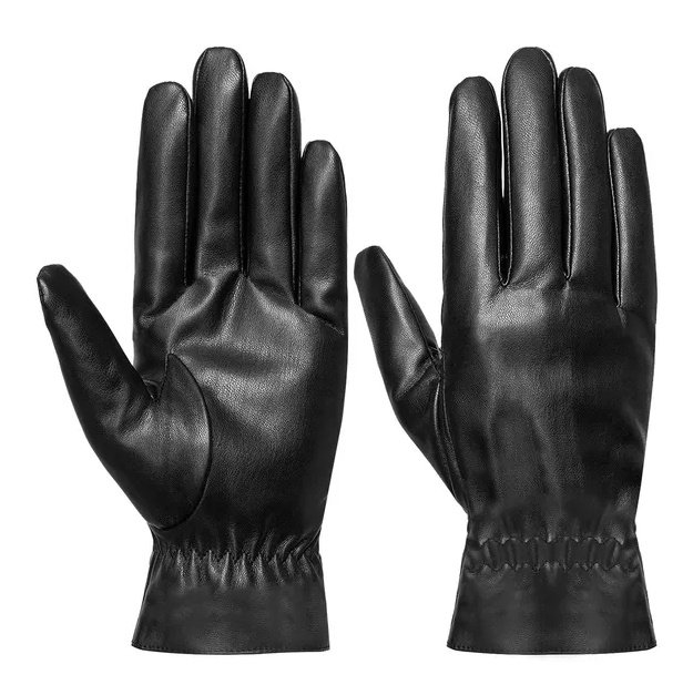 Unisex Leather Winter Warm Gloves Outdoor Windproof Soft Gloves Cycling Skiing Running Cold Winter Gloves - Image 3