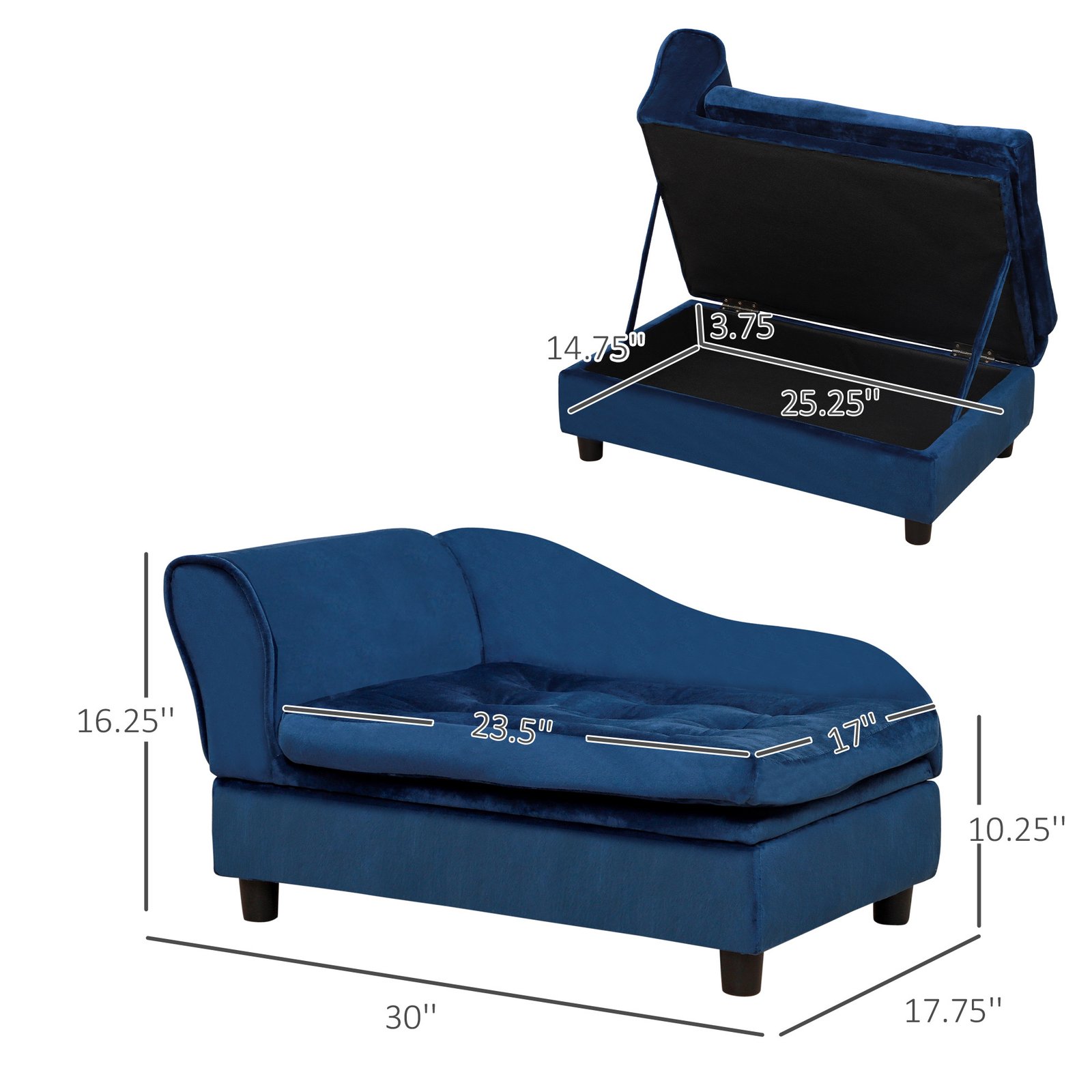 Luxury Small Dog Bed With Hidden Storage - Image 3