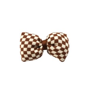 Plaid Bow Hair Clips-Coffee 9672