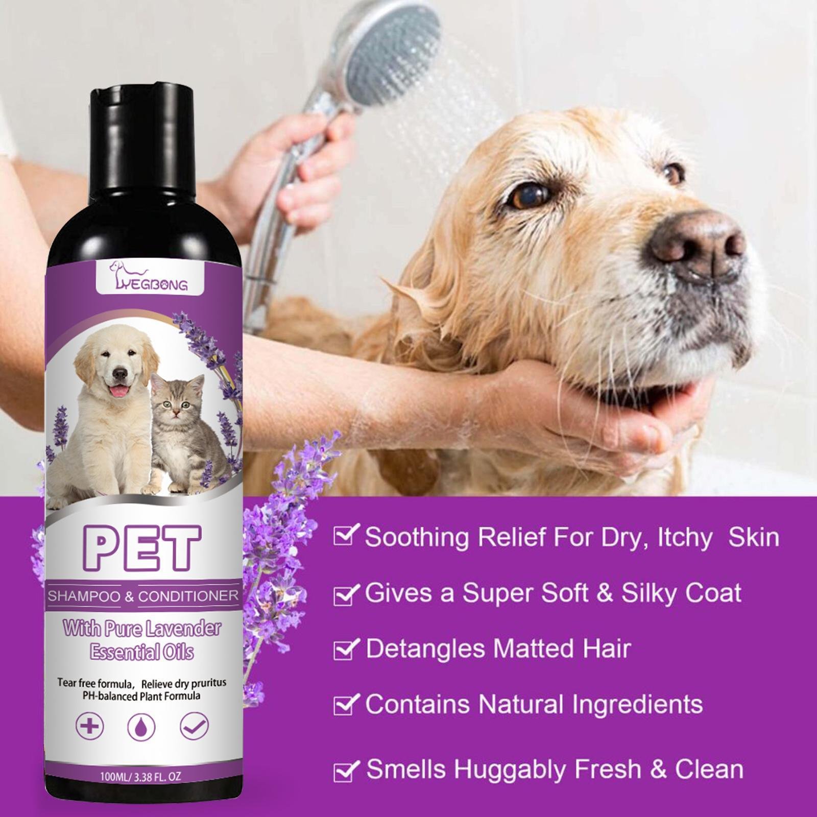 Yegebang Pet Shampoo And Shower Gel Relieves Itchy Skin And Leaves Hair Smooth And Untangled - Image 3