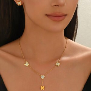 Elegant Butterfly & Heart Jewelry