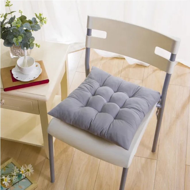 4Pcs Chair Cushion Pads Pillow Soft Tie On Square Sitting Mats - Image 3