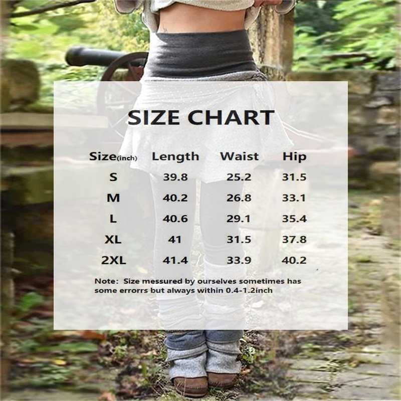 Women's Color Block Irregular Print Legging Skirt - Retro Style Layering Skort For Spring&Fall - Image 3