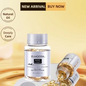 ELMOOSA Shine & Soft Hair Care Caviar Oil Capsules,Hair Vitamins Completes Daily Haircare Enriched With Camellia Oil And A Variety Of Essential Oils
