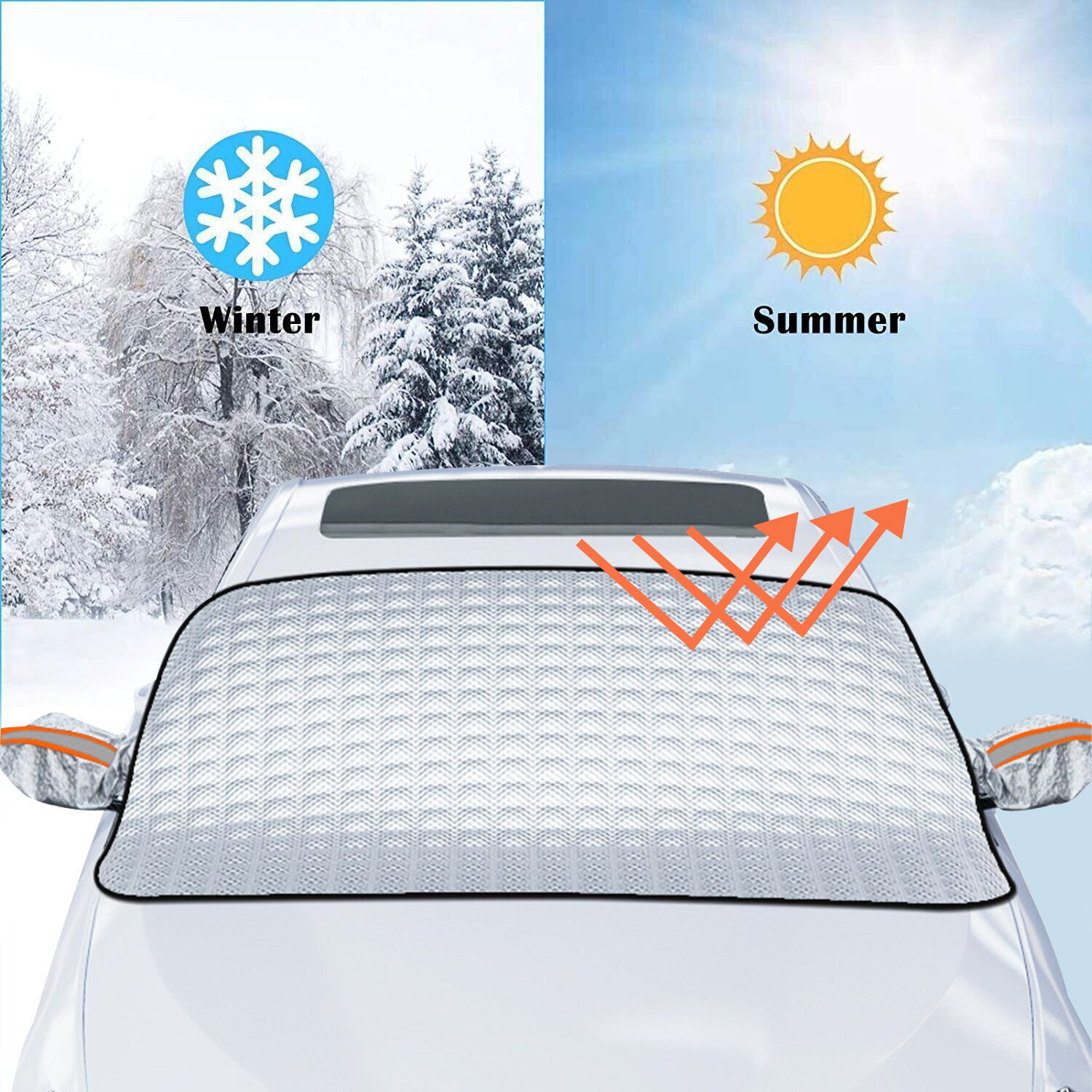 Universal Car Windshield Snow Cover Magnetic Winter Ice Frost Guard Protector - Image 4