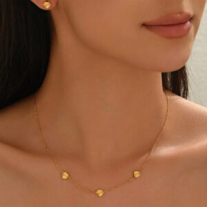 Minimalist Heart Necklace Set