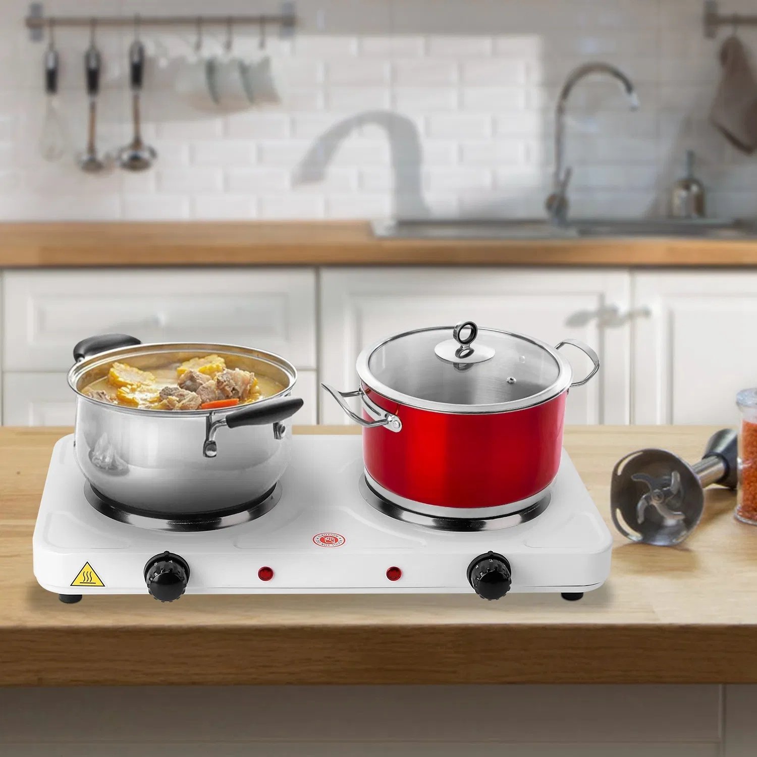 2000W Double Electric Burner Portable Dual Counter Stove Countertop Hot Plate Kitchen Cooker Stove With 5 Gear Temperature Control - Image 7