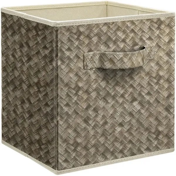 12 Inch Foldable Cube Storage Bins Set Of 6, Closet Organizers Bins And Storage Box For Toy Clothes-Brown - Image 4