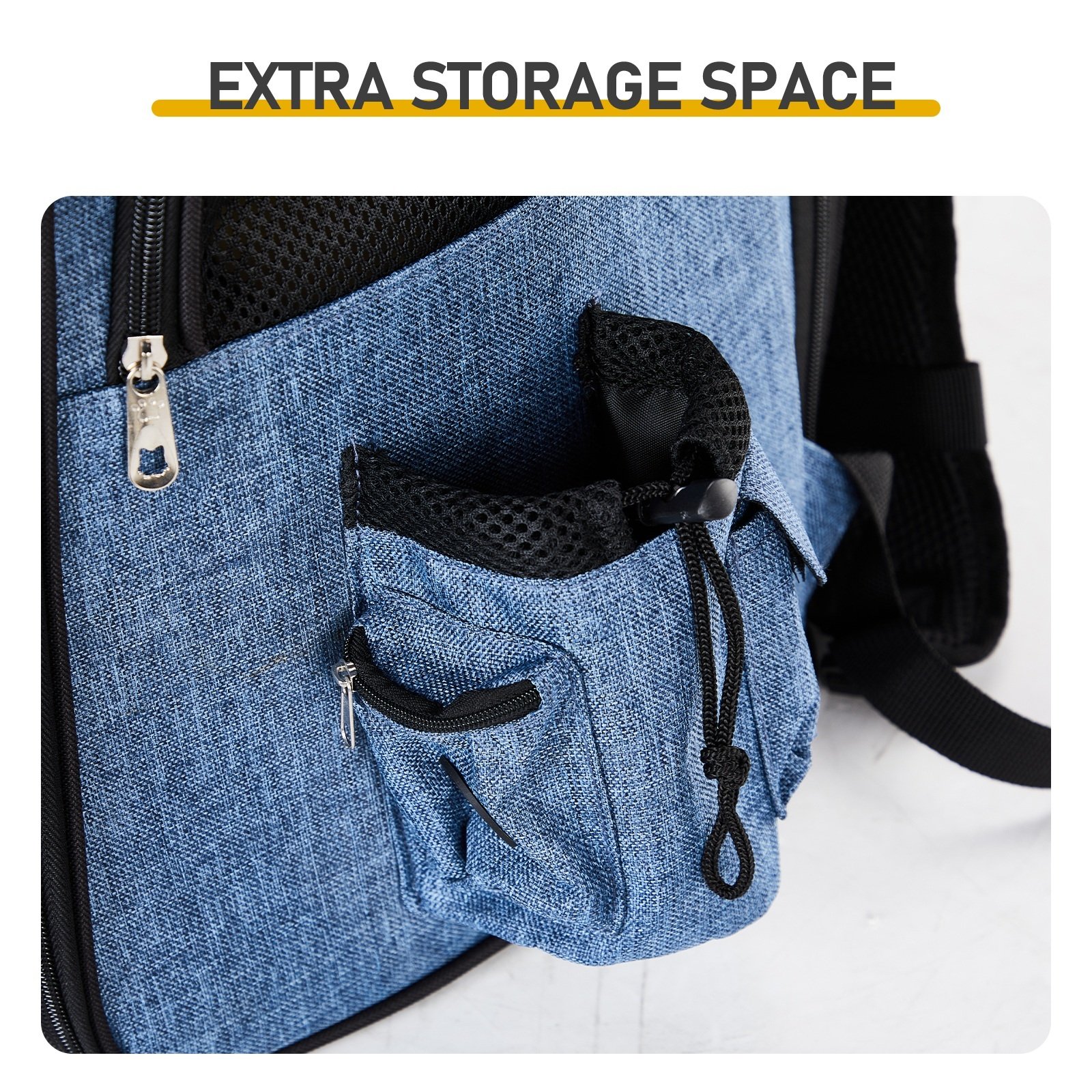 Pet Carrier Backpack, Expandable Cat Dog Carrier With Back Extension, Breathable Mesh Travel Backpack For Small Dogs Cats, Soft-Sided Pet Backpack Holds Up To 26 Lbs - Image 10