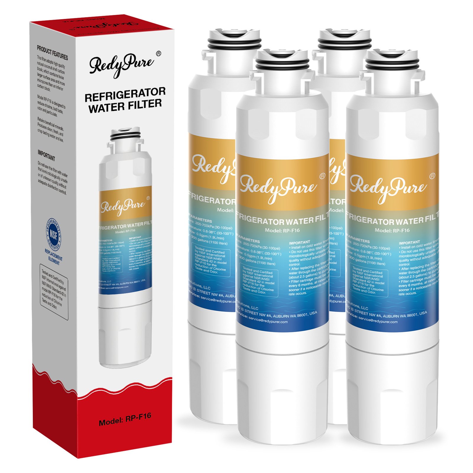 4 Pack Refrigerator Water Filter Replacement For Water Filter HAF-CINEXP, DA29-00020B, HAF-CIN, DA29-00020B-1, RF28HMEDBSR, RF263BEAESR, RS25J500DSR, RF263TEAESG, HDX FMS-2, DA97-08006A-1 - Image 4