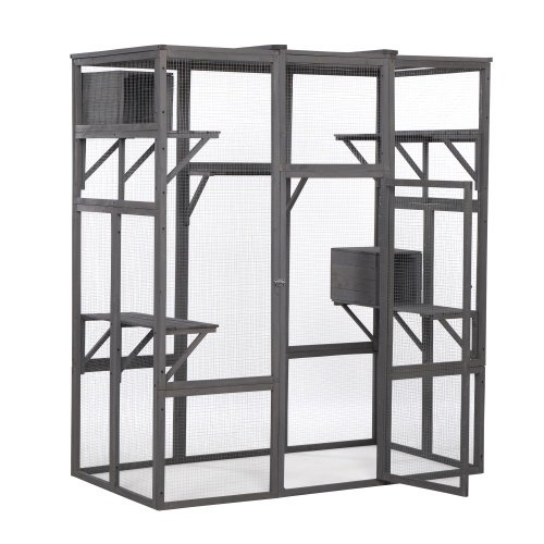 Oversized Cat Cage - Grey - Image 6