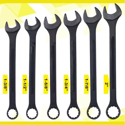 Jumbo Combination Wrench Set Extra Large, SAE, 6-piece, To 2 Black Oxide, With Pouch - Image 5