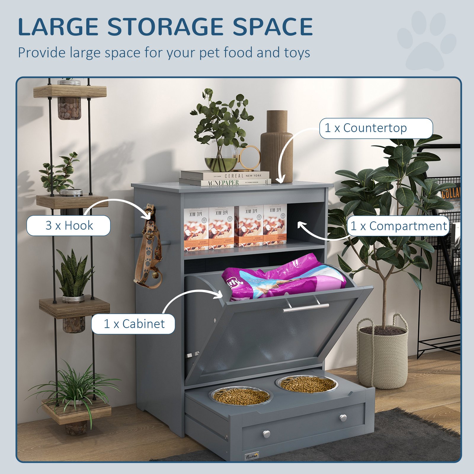 Pet Feeder Stations, Lockers, Dog Food Storage Containers - Image 4