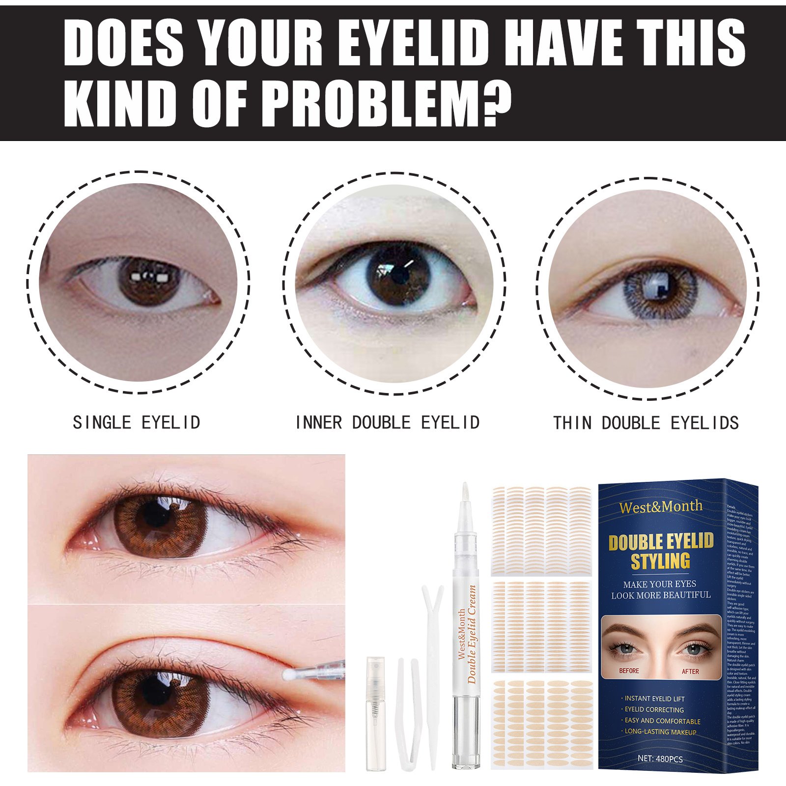 Double Eyelid Patches for Natural Look - Image 2