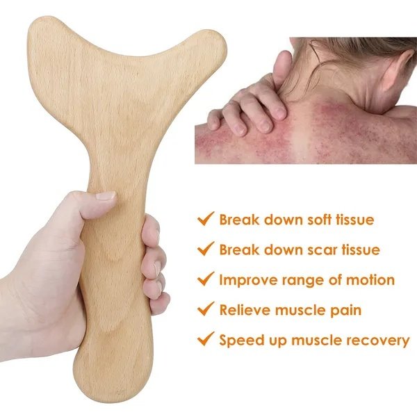Wood Therapy Massage Tool Lymphatic Drainage Paddle Wooden - Image 4