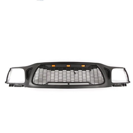 Front Grille Fits For Tacoma 2001 2002 2003 2004 With Light Letters Matte Black Radiatormesh - Image 4