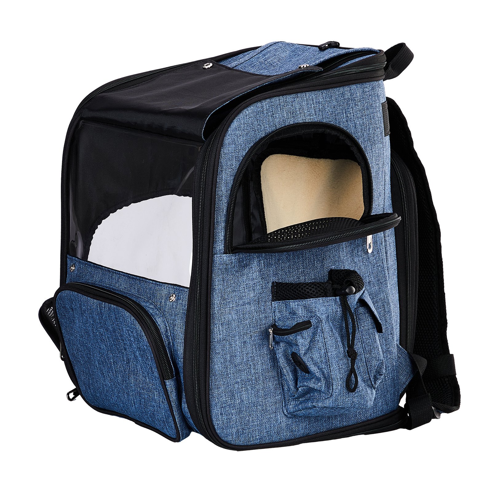 Pet Carrier Backpack, Expandable Cat Dog Carrier With Back Extension, Breathable Mesh Travel Backpack For Small Dogs Cats, Soft-Sided Pet Backpack Holds Up To 26 Lbs - Image 2