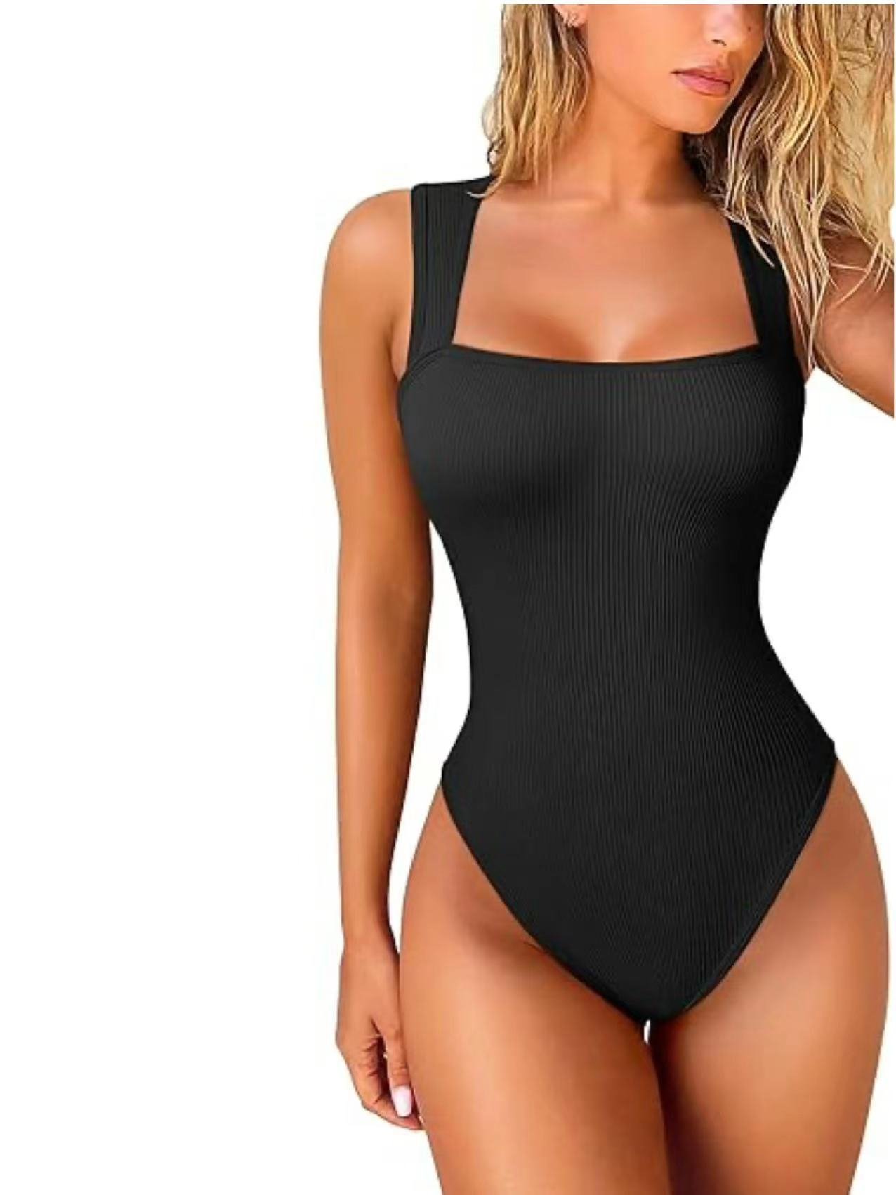 Women's U-neck Sleeveless Vest Tight Jumpsuit - Image 3