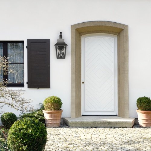 Black Outdoor Wall Light 2 Lights, Large Outdoor Modern Wall Light Fixtures, Industrial Porch Light Wall Mounted With Glass, Waterproof Farmhouse Exterior Light Lighting - Image 10