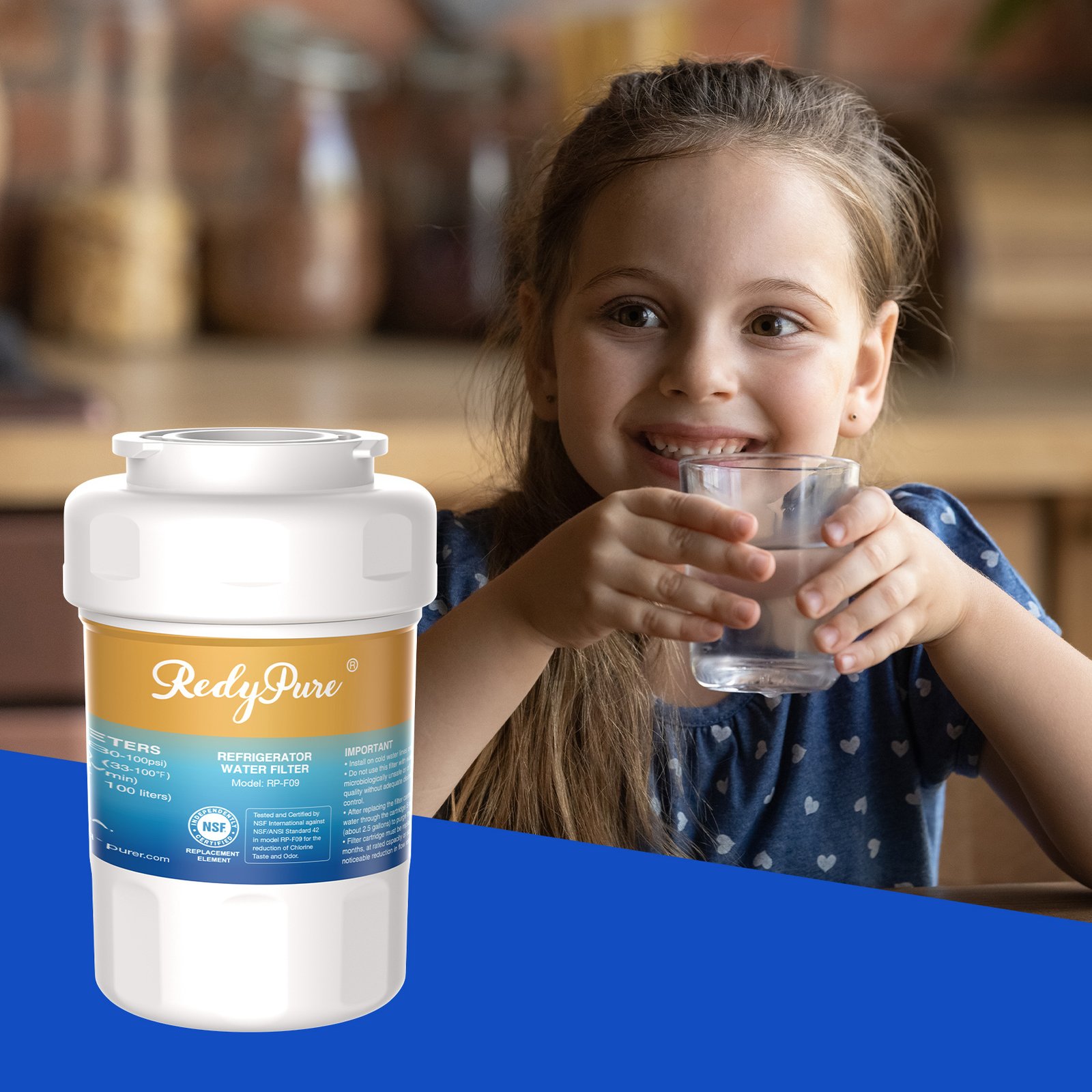 4 Pack Refrigerator Water Filter Replacement For GE MWF, SmartWater MWFP, MWFINT, MWFA, GWF, HDX FMG-1, Kenmore 9991, GSE25GSHECSS, WFC1201 Water Filter - Image 5