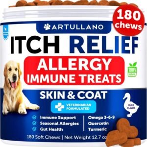 Do Not Sell On Amazon Dog Allergy Relief Chews Itching Skin Relief For Dogs Fish Oil 3 Seasonal Allergies Pills Skin & Coat Anti ItchHot Spots Treatment Canine Immune Health Supplement 180 Soft Treats