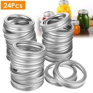24 Pcs Regular Mouth Canning Jar Metal Rings