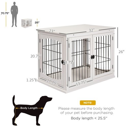 Small Kennel End Table With Two Open Sides And Lockable Door - Image 7