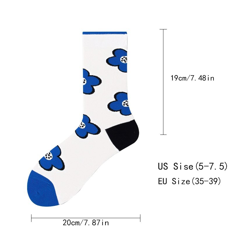 4 Pairs Women's Colorful Novelty Funny Pattern Combed Crew Socks Hiking Running Athletic Cushioned Compression Socks Anti-odor And Breathable For Fitness Cycling - Image 4