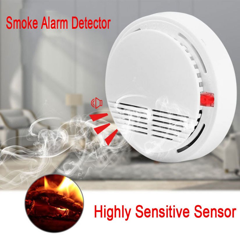 Smoke Alarm Detector Fire Gas Alarm Detector With Battery Photoelectric Sensor Alert Warning - Image 5