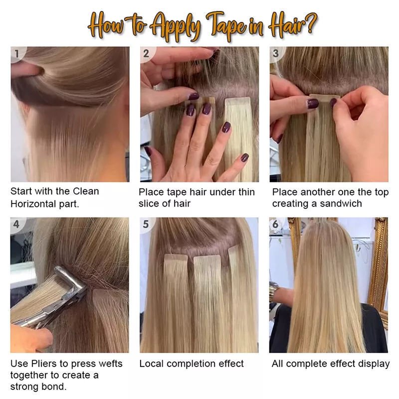 Platinum Blonde Human Hair Extension - Image 6