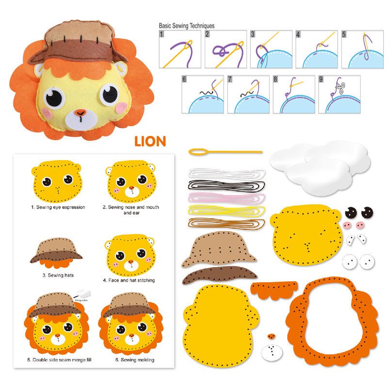 Lion Sewing Craft Kit Toy