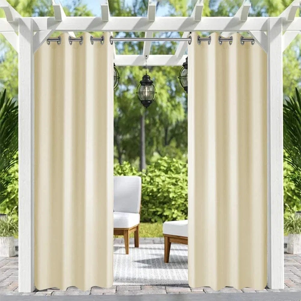 50 In. X 84 In. Indoor Outdoor Curtains Grommet Curtain 1 Panel - Image 4