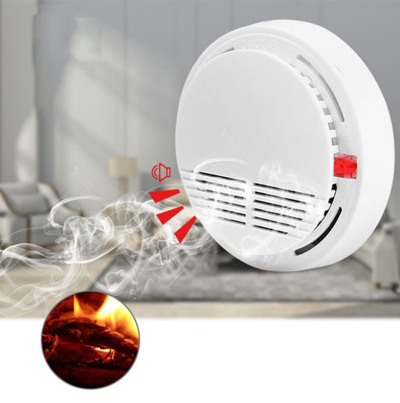 Smoke Alarm Detector Fire Gas Alarm Detector With Battery Photoelectric Sensor Alert Warning - Image 6