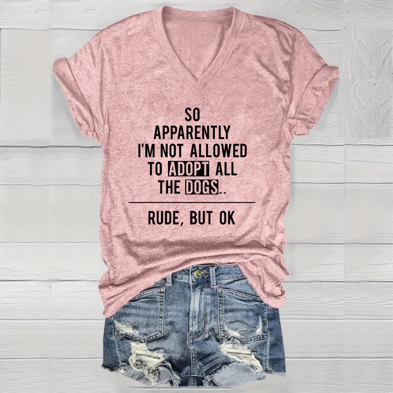 Women's V-Neck Letter Print T-Shirt - Comfortable Casual Summer Top