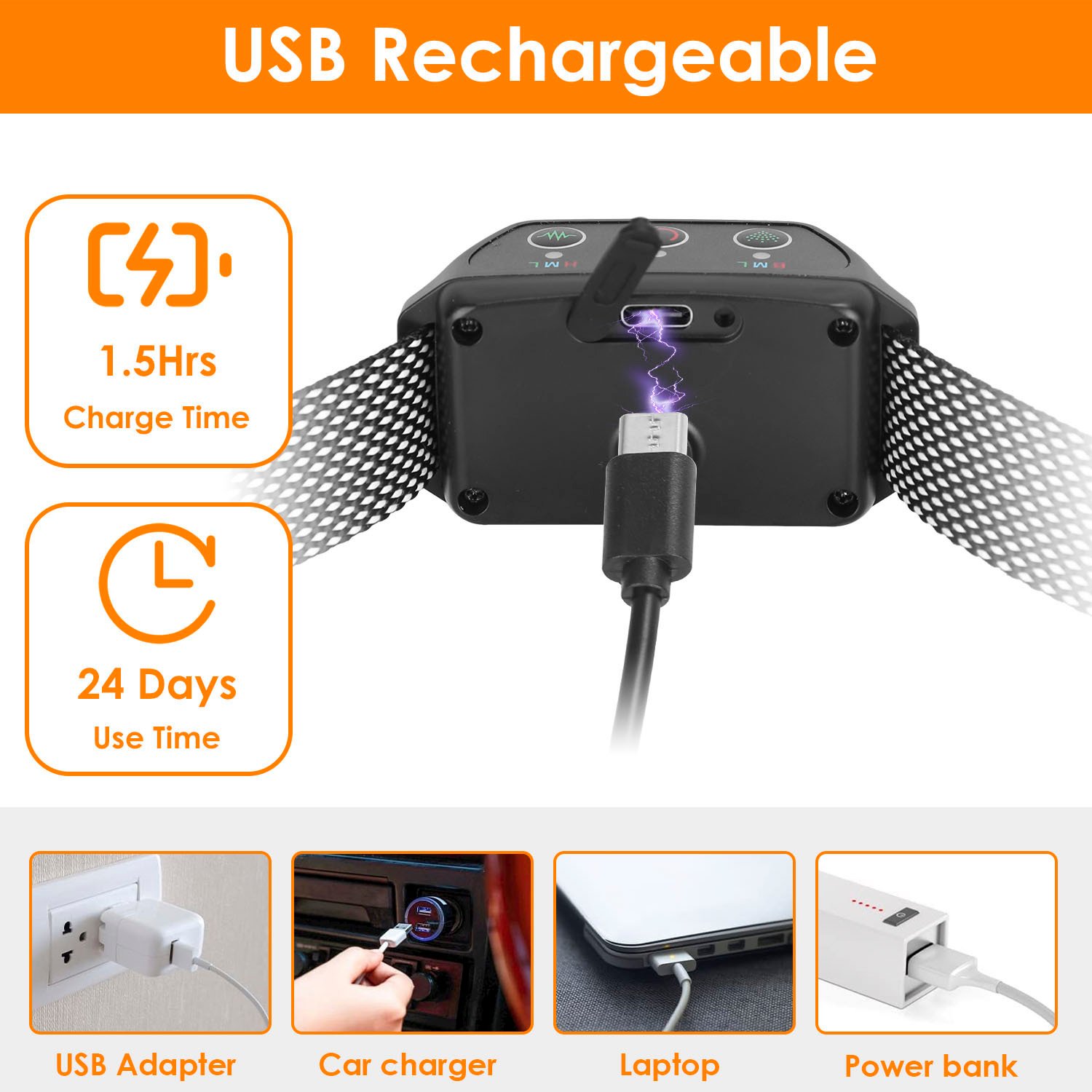 1Pc Citronella Bark Collar For Dogs Spray Bark Collar Anti Barking Control For Small Medium Large Dogs IP65 Waterproof No Electric Shocks - Image 4