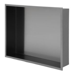 Stainless Steel Shower Niche, Gunmetal Black, Waterproof,  Leak-Free, Rust-Resistant,Easy Installation, Corrosion-Resistant