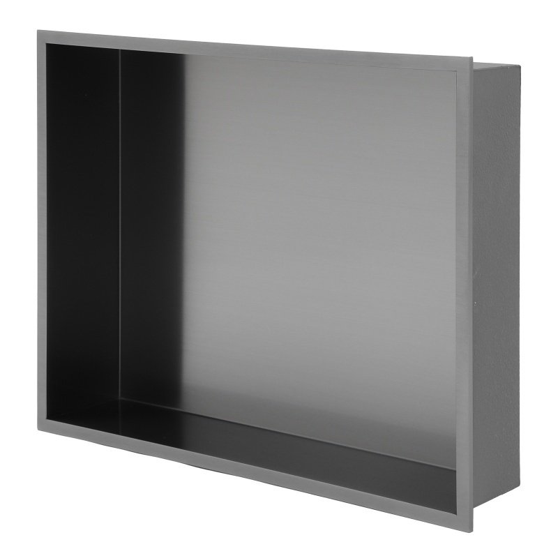 Stainless Steel Shower Niche, Gunmetal Black, Waterproof, Leak-Free, Rust-Resistant,Easy Installation, Corrosion-Resistant