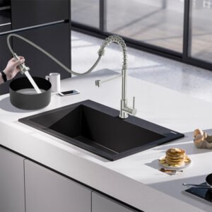 Single-Handle Pull-Down Sprayer Kitchen Faucet In Chrome,Non-EBAY Certified Warehouse,Non-EBAY Certified Warehouse