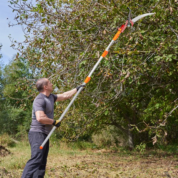 24FT Silver Orange Telescopic Aluminum Tube Plastic Rod Tool - Image 8