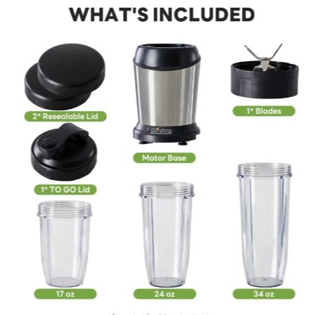 Portable Cups For Shakes, Sauces, Juice, Ice Crushing, Silver - Image 2