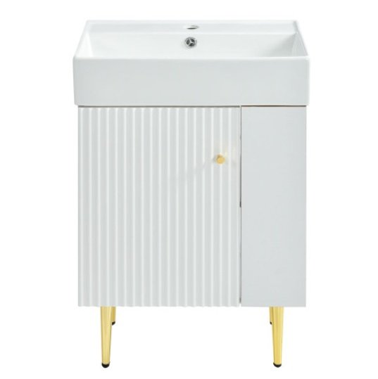 21.6 Inch White Bathroom Vanity, Unavailable Platforms- SHEIN Corporation , Temu - Image 8