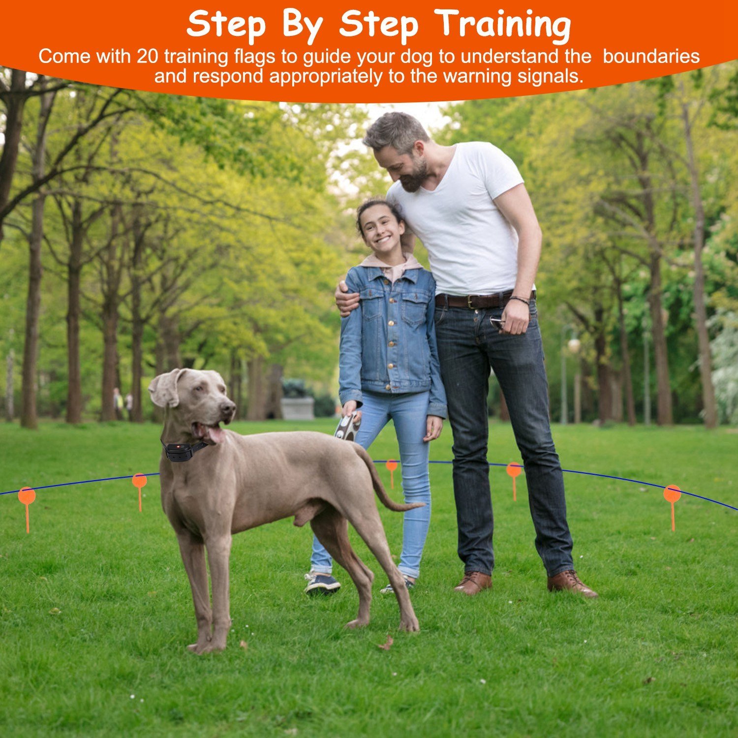 1Set Dog Fence System Pet Containment System With One Hundred Adjustable Levels IPX7 Waterproof Rechargeable Receiver Underground Fence For Small Medium Large Dog - Image 7