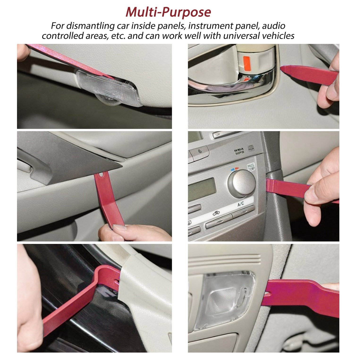13 Pcs Car Trim Removal Tool Auto Door Panel Clip Dash Plastic Interior Radio Body Open Pry Kit - Image 7